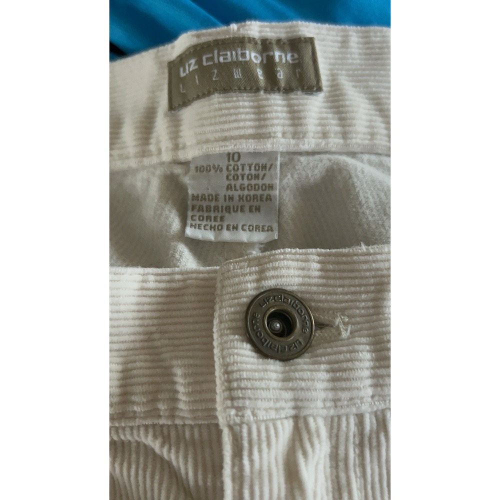 Vintage YK2 Liz Claiborne Ivory Corduroy Jeans 100% Cotton